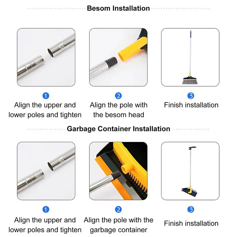 Gulfixes® Attachable Broom with dustpan cleaning product