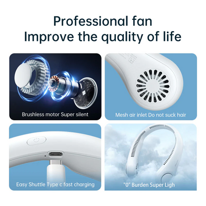 Gulfixes® Mini Neck Portable Air Cooler Fan